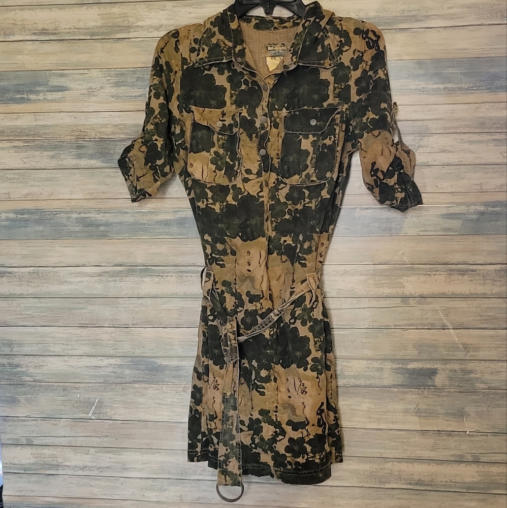DA-NANG CAMO SILK BLEND DRESS